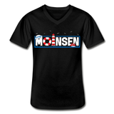 Moinsen - Klassisches Männer-T-Shirt mit V-Ausschnitt - Schwarz