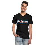 Moinsen - Klassisches Männer-T-Shirt mit V-Ausschnitt - Schwarz