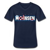 Moinsen - Klassisches Männer-T-Shirt mit V-Ausschnitt - Navy