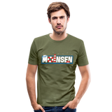 Moinsen - Männer Slim Fit T-Shirt - khaki Grün