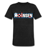 Moinsen - Unisex Tri-Blend T-Shirt von Bella + Canvas - Schwarz meliert