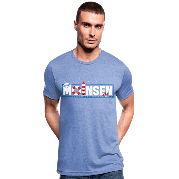 Moinsen - Unisex Tri-Blend T-Shirt von Bella + Canvas - Blau meliert