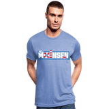 Moinsen - Unisex Tri-Blend T-Shirt von Bella + Canvas - Blau meliert