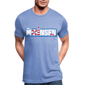 Moinsen - Unisex Tri-Blend T-Shirt von Bella + Canvas - Blau meliert