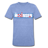 Moinsen - Unisex Tri-Blend T-Shirt von Bella + Canvas - Blau meliert