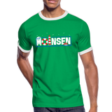 Moinsen - Männer Retro-T-Shirt - Kelly Green/Weiß