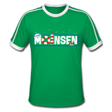 Moinsen - Männer Retro-T-Shirt - Kelly Green/Weiß