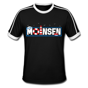 Moinsen - Männer Retro-T-Shirt - Schwarz/Weiß