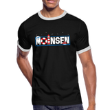 Moinsen - Männer Retro-T-Shirt - Schwarz/Weiß