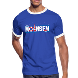 Moinsen - Männer Retro-T-Shirt - Royal/Weiß