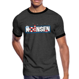 Moinsen - Männer Retro-T-Shirt - Anthrazit/Schwarz