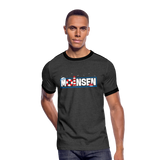 Moinsen - Männer Retro-T-Shirt - Anthrazit/Schwarz