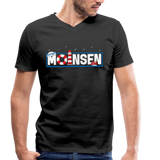 Moinsen - Männer Bio-T-Shirt mit V-Ausschnitt von Stanley & Stella - Schwarz