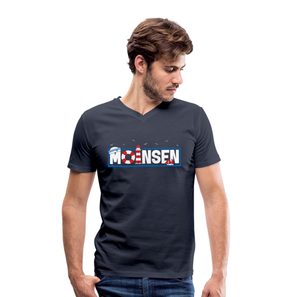 Moinsen - Männer Bio-T-Shirt mit V-Ausschnitt von Stanley & Stella - Navy