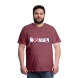 Moinsen Männer Premium T-Shirt - Bordeauxrot meliert