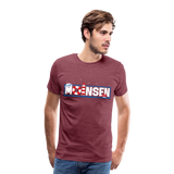 Moinsen Männer Premium T-Shirt - Bordeauxrot meliert