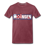 Moinsen Männer Premium T-Shirt - Bordeauxrot meliert