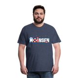 Moinsen Männer Premium T-Shirt - Blau meliert