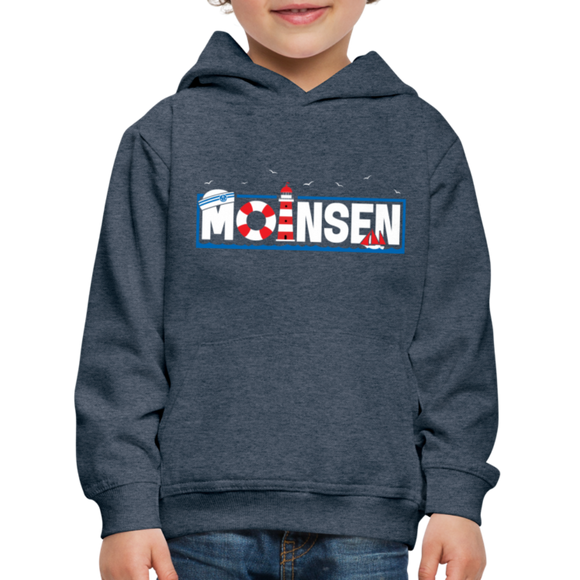 Moinsen - Kinder Premium Hoodie - Jeansblau