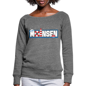 Moinsen - Frauen Pullover mit U-Boot-Ausschnitt von Bella - Navy meliert