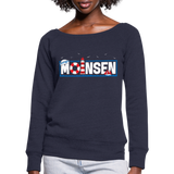 Moinsen - Frauen Pullover mit U-Boot-Ausschnitt von Bella - Navy meliert