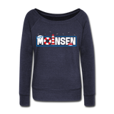 Moinsen - Frauen Pullover mit U-Boot-Ausschnitt von Bella - Navy meliert