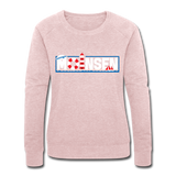 Moinsen - Frauen Bio-Sweatshirt von Stanley & Stella - Rosa-Creme meliert