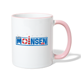 Moinsen - Tasse zweifarbig - Weiß/Pink