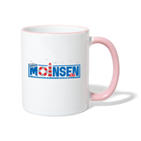 Moinsen - Tasse zweifarbig - Weiß/Pink