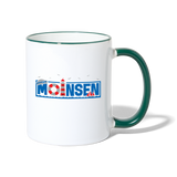 Moinsen - Tasse zweifarbig - Weiß/Dunkelgrün