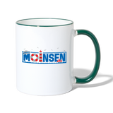 Moinsen - Tasse zweifarbig - Weiß/Dunkelgrün