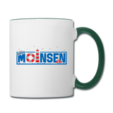 Moinsen - Tasse zweifarbig - Weiß/Dunkelgrün