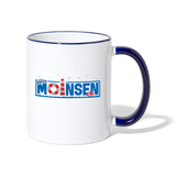 Moinsen - Tasse zweifarbig - Weiß/Kobaltblau