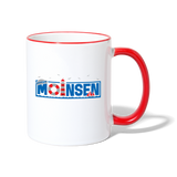 Moinsen - Tasse zweifarbig - Weiß/Rot