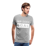 Mir Doch Egal - Männer Premium T-Shirt - Grau meliert