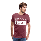 Mir Doch Egal - Männer Premium T-Shirt - Bordeauxrot meliert