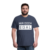 Mir Doch Egal - Männer Premium T-Shirt - Blau meliert