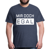 Mir Doch Egal - Männer Premium T-Shirt - Blau meliert