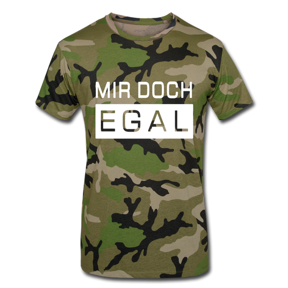 Mir Doch Egal - Männer Camouflage-Shirt - Grün camouflage