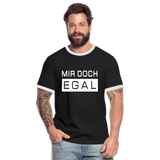 Mir Doch Egal - Männer Kontrast-T-Shirt - Schwarz/Weiß