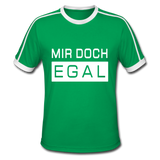 Mir Doch Egal - Männer Retro-T-Shirt - Kelly Green/Weiß