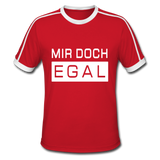 Mir Doch Egal - Männer Retro-T-Shirt - Rot/Weiß