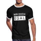 Mir Doch Egal - Männer Retro-T-Shirt - Schwarz/Weiß