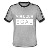 Mir Doch Egal - Männer Retro-T-Shirt - Grau meliert/Schwarz