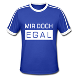 Mir Doch Egal - Männer Retro-T-Shirt - Royal/Weiß