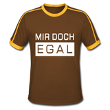 Mir Doch Egal - Männer Retro-T-Shirt - Chocolate/Sun