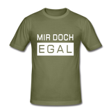 Mir Doch Egal - Männer Slim Fit T-Shirt - khaki Grün