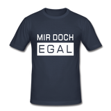 Mir Doch Egal - Männer Slim Fit T-Shirt - Navy