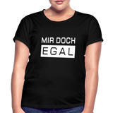 Mir Doch Egal - Frauen Oversize T-Shirt - Schwarz