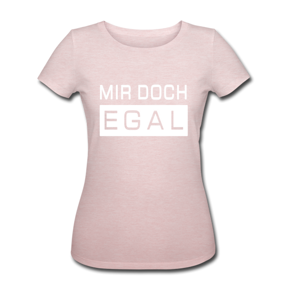 Mir Doch Egal - Frauen Bio-T-Shirt von Stanley & Stella - Rosa-Creme meliert